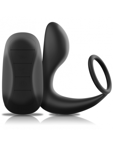 BLACKSILVER MASAJEADOR ANAL CONTROL REMOTO SILICONA RECARGABLE NEGRO