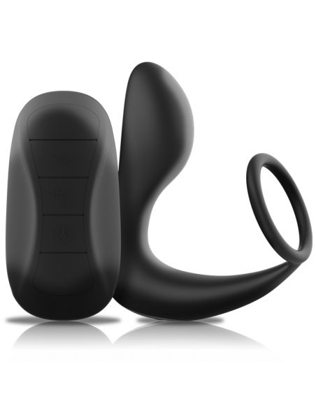 BLACKSILVER MASAJEADOR ANAL CONTROL REMOTO SILICONA RECARGABLE NEGRO