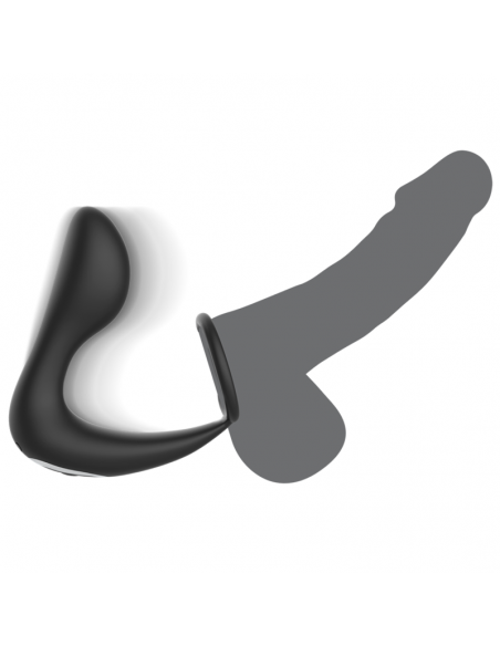 BLACKSILVER MASAJEADOR ANAL CONTROL REMOTO SILICONA RECARGABLE NEGRO