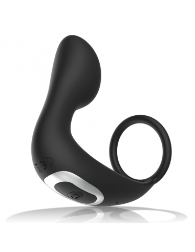 BLACKSILVER MASAJEADOR ANAL CONTROL REMOTO SILICONA RECARGABLE NEGRO