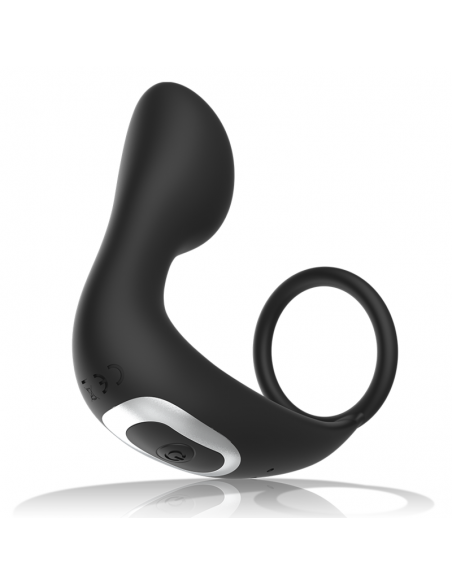 BLACKSILVER MASAJEADOR ANAL CONTROL REMOTO SILICONA RECARGABLE NEGRO