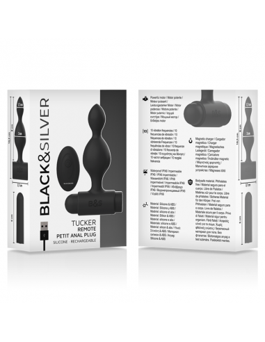 BLACKSILVER TUCKER PEQUENO PLUG ANAL SILICONA CONTROL REMOTO