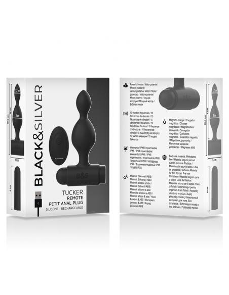 BLACKSILVER TUCKER PEQUENO PLUG ANAL SILICONA CONTROL REMOTO