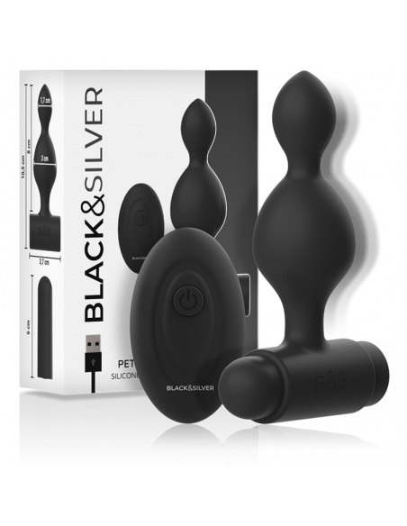 BLACKSILVER TUCKER PEQUENO PLUG ANAL SILICONA CONTROL REMOTO