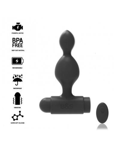 BLACKSILVER TUCKER PEQUENO PLUG ANAL SILICONA CONTROL REMOTO