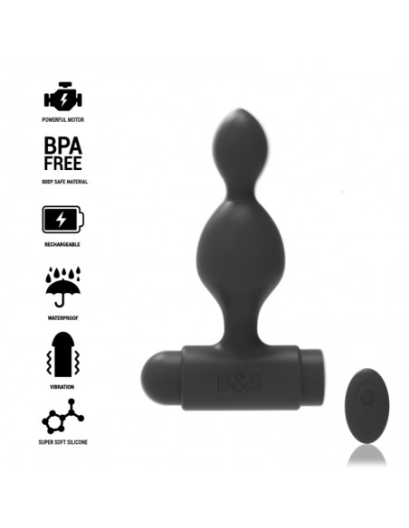 BLACKSILVER TUCKER PEQUENO PLUG ANAL SILICONA CONTROL REMOTO