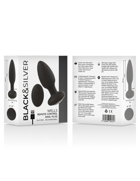 BLACKSILVER WELLS PLUG ANAL SILICONA CONTROL REMOTO