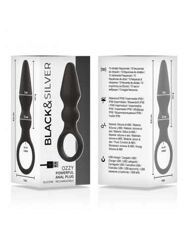 BLACKSILVER OZZY POTENTE PLUG ANAL SILICONA