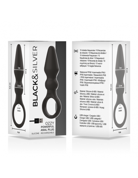 BLACKSILVER OZZY POTENTE PLUG ANAL SILICONA