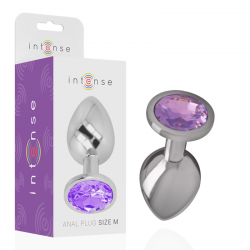 INTENSE PLUG ANAL METAL CON CRISTAL VIOLETA TALLA M