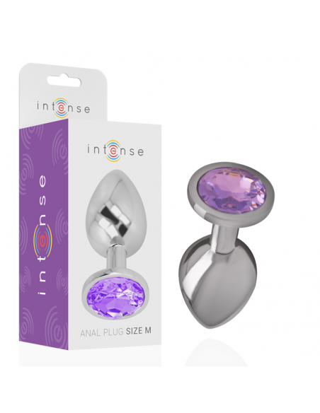 INTENSE PLUG ANAL METAL CON CRISTAL VIOLETA TALLA M