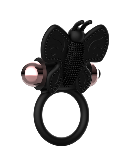 COQUETTE COCK RING BUTTERFLY ANILLO VIBRADOR NEGRO GOLD