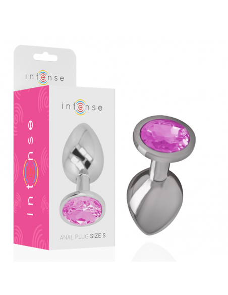 INTENSE PLUG ANAL METAL CON CRISTAL ROSA TALLA S