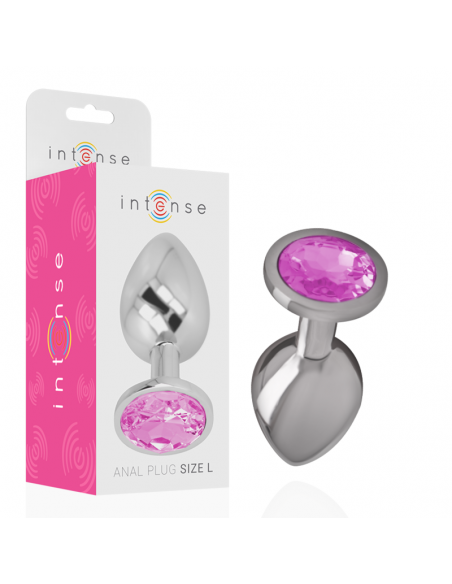 INTENSE PLUG ANAL METAL CON CRISTAL ROSA TALLA L
