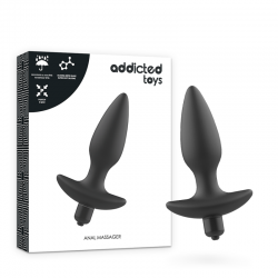 ADDICTED TOYS MASAJEADOR PLUG ANAL CON VIBRACIoN NEGRO