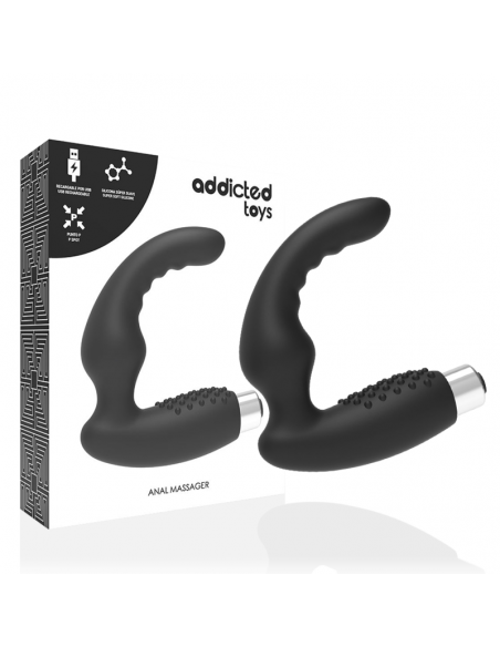 ADDICTED TOYS VIBRADOR PROSTaTICO RECARGABLE NEGRO