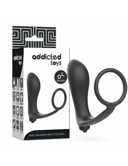 ADDICTED TOYS PLUG ANAL VIBRADOR CON ANILLO PENE