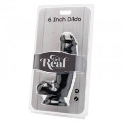 GET REAL DILDO 12 CM CON TESTICULOS NEGRO 2