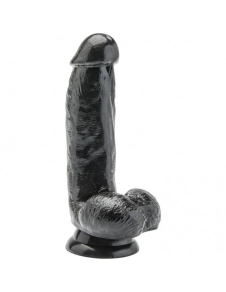 GET REAL DILDO 12 CM CON TESTICULOS NEGRO