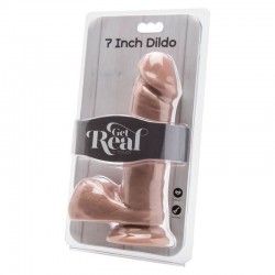 GET REAL DILDO 18 CM CON TESTICULOS NATURAL 2