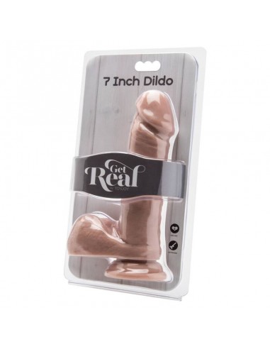GET REAL DILDO 18 CM CON TESTICULOS NATURAL