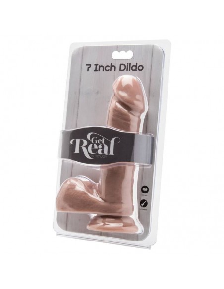 GET REAL DILDO 18 CM CON TESTICULOS NATURAL