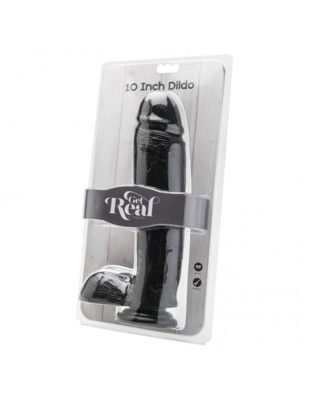 GET REAL DILDO 255 CM CON TESTICULOS NEGRO