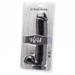 GET REAL DILDO 28 CM CON TESTICULOS NEGRO 2
