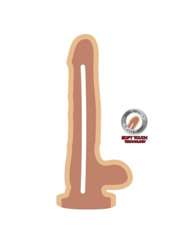 GET REAL DUAL DENSITY DILDO 12 CM CON TESTICULOS NATURAL