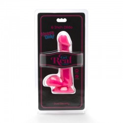 GET REAL HAPPY DICKS DILDO 12 CM CON TESTICULOS ROSA 2