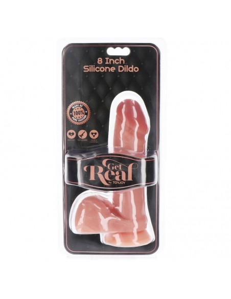 GET REAL DILDO SILICONA 205 CM CON TESTICULOS NATURAL