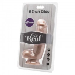 GET REAL DILDO 12 CM CON TESTICULOS VIBRADOR NATURAL 2