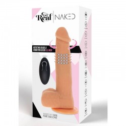 GET REAL DILDO VIBRADOR CON BOLAS GIRATORIAS NATURAL 2