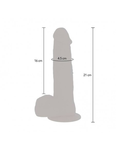 GET REAL DILDO VIBRADOR CON BOLAS GIRATORIAS NATURAL
