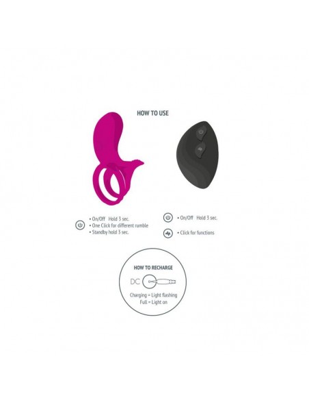 XOCOON ANILLO VIBRADOR PARA PAREJAS FUCSIA XOCOON ANILLO VIBRADOR PARA PAREJAS FUCSIA