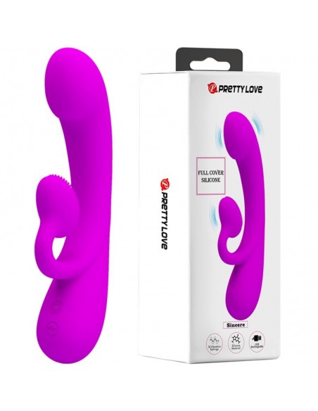 PRETTY LOVE SINCERE VIBRADOR Y SUCCIONADOR DE CLITORIS SILICONA MORADO