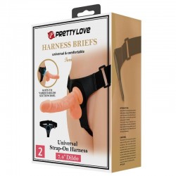 PRETTY LOVE HARNESS BRIEFS ARNeS UNIVERSAL CON DILDO TOM 20 CM NATURAL 2