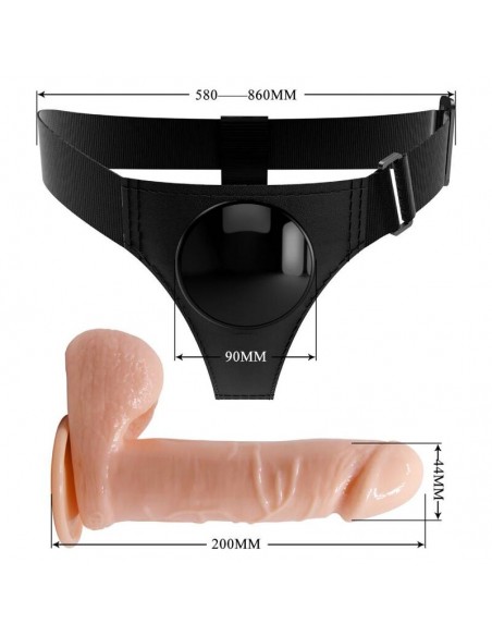 PRETTY LOVE HARNESS BRIEFS ARNeS UNIVERSAL CON DILDO TOM 20 CM NATURAL