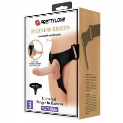PRETTY LOVE HARNESS BRIEFS ARNeS UNIVERSAL CON DILDO KEVIN 19 CM NATURAL 2