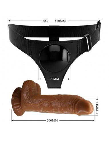 PRETTY LOVE HARNESS BRIEFS ARNeS UNIVERSAL CON DILDO MICHEAL 20 CM NEGRO
