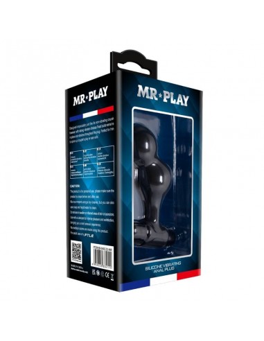 MR PLAY PLUG ANAL VIBRADOR DE SILICONA NEGRO