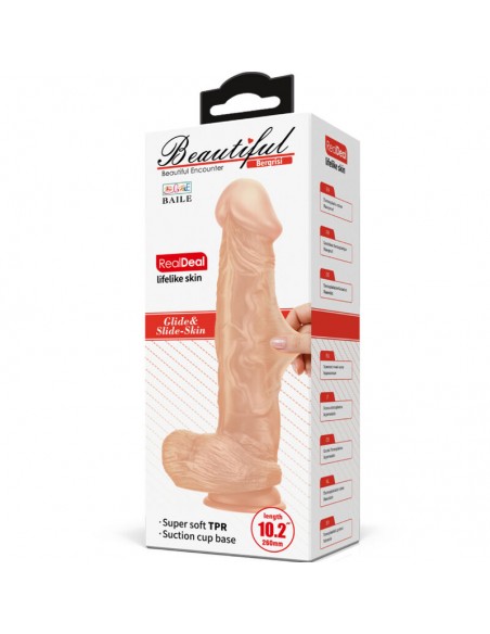 BEAUTIFUL ENCOUNTER BERGRISI DILDO REALISTICO FLEXIBLE 26 CM NATURAL