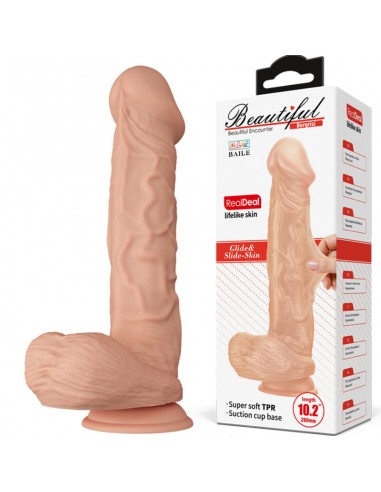 BEAUTIFUL ENCOUNTER BERGRISI DILDO REALISTICO FLEXIBLE 26 CM NATURAL