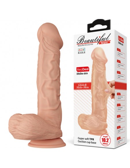 BEAUTIFUL ENCOUNTER BERGRISI DILDO REALISTICO FLEXIBLE 26 CM NATURAL