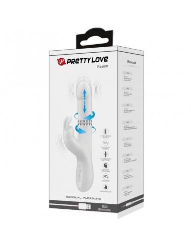 PRETTY LOVE REESE VIBRADOR CON ROTACIoN PLATEADO