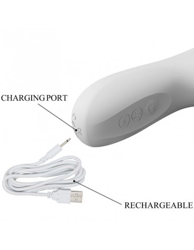 PRETTY LOVE REESE VIBRADOR CON ROTACIoN PLATEADO