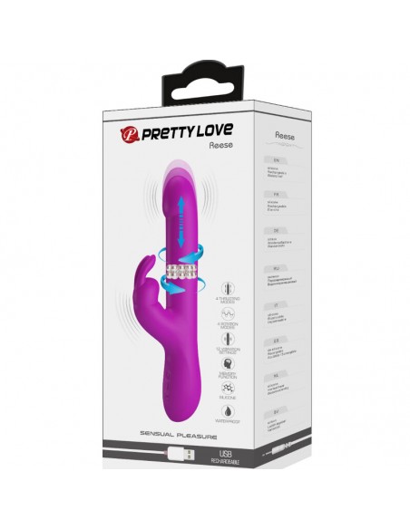 PRETTY LOVE REESE VIBRADOR CON ROTACIoN MORADO