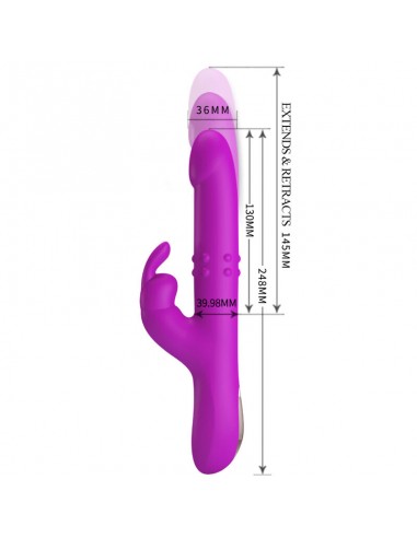 PRETTY LOVE REESE VIBRADOR CON ROTACIoN MORADO