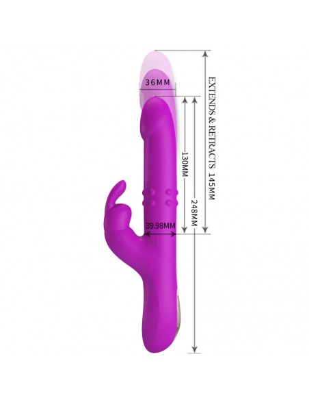 PRETTY LOVE REESE VIBRADOR CON ROTACIoN MORADO