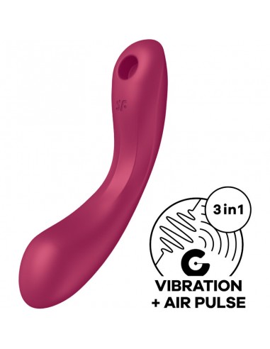 SATISFYER CURVE TRINITY 1 AIR PULSE VIBRATION ROJO
